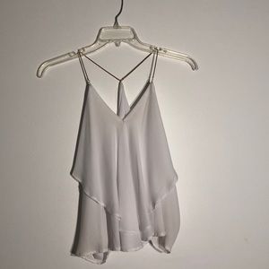 Women’s Size Small White Blouse Gold Chain